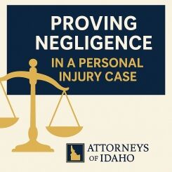 proving negligence in a pi Idaho case